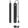 Aisens Regleta con Interruptor ASPS-2A2C17-BK, 6 Tomas y 4 Puertos USB, Negro